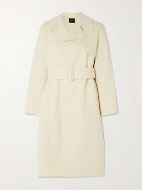 Theory Women's Cream Belted Trench Coat